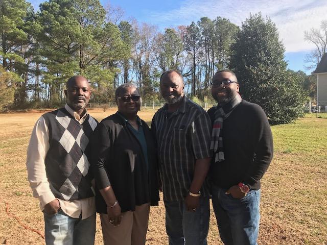 Linda King Shackleford, daughter of Harvey and Catherine, with husband Jessie Sr., sons Jonathan and Jessie Jr.